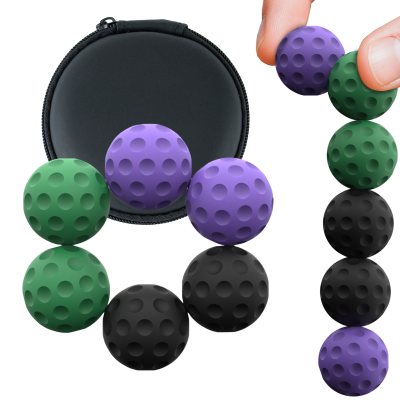 HengLiSam 6 Pack Silicone Magnetic Stress Balls, Quiet Fidget Magnet Toy for Office, Home, and Travel, Magnetic Fidget Ball Office Desk Toy for Adults Stress Relief